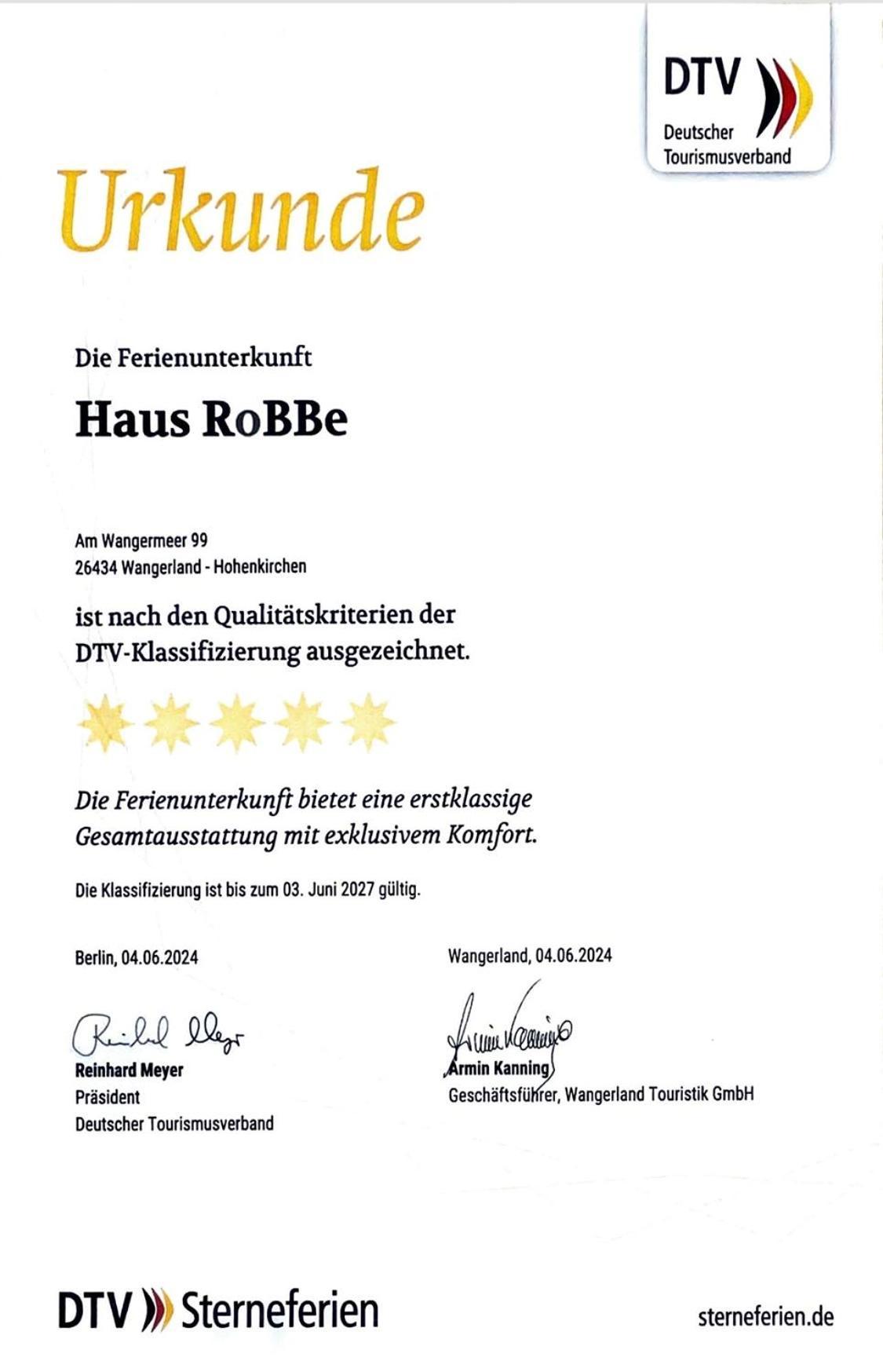 Robbe Ferienhaus Schillig